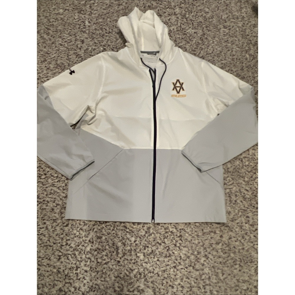 Under Armour New UA Squad Warm Up Light Hoodie Men's White Gray‎ Full-Zip  XL.